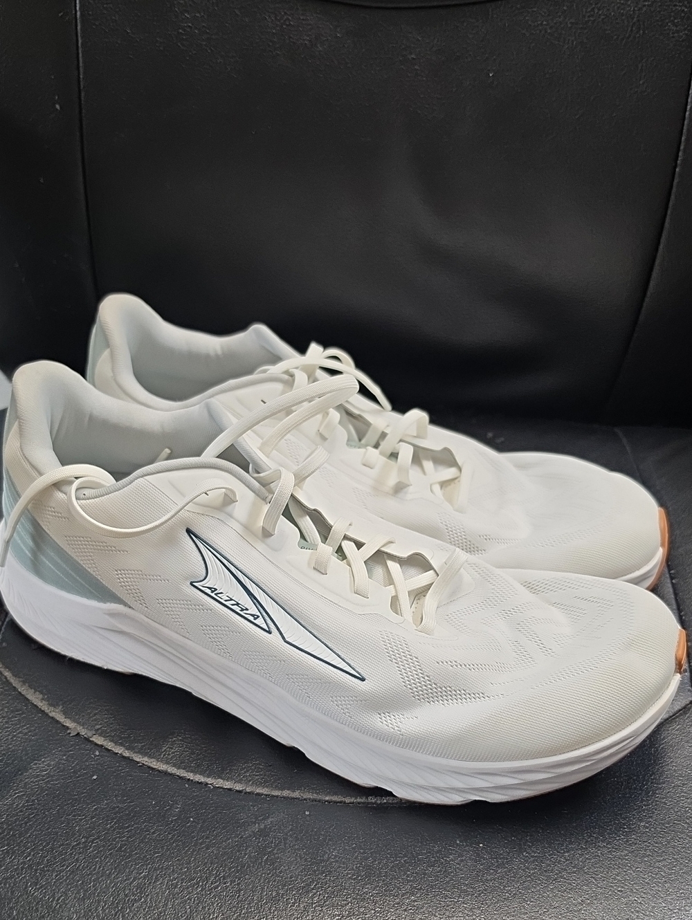 Altra Men's White Running Shoes with Subtle Light Blue Accents